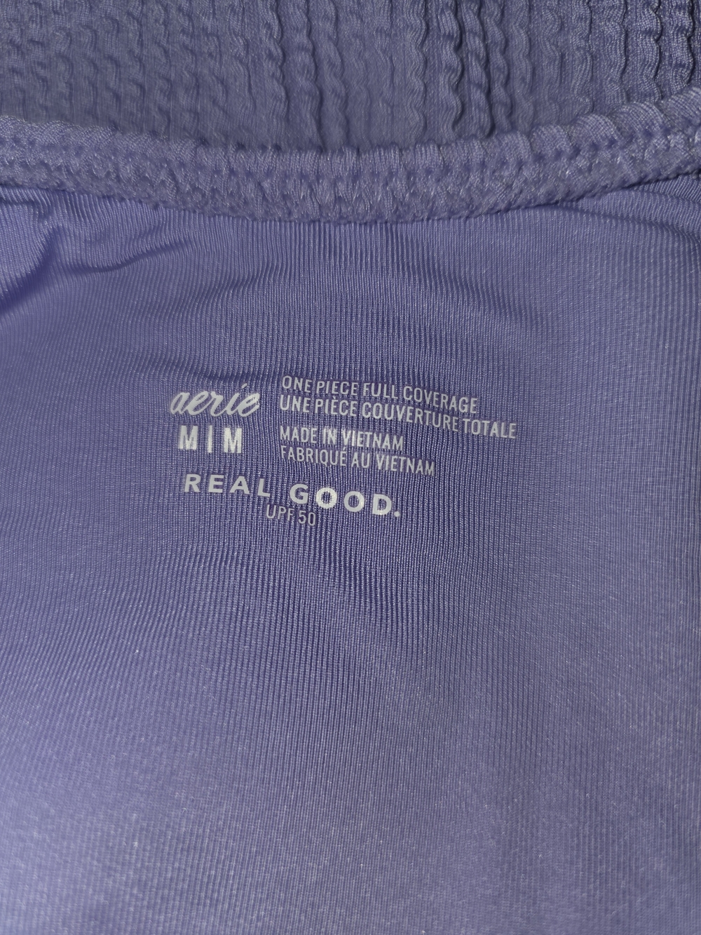 aerie Lavender Ribbed Scoop One-Piece - Picture 5 of 5